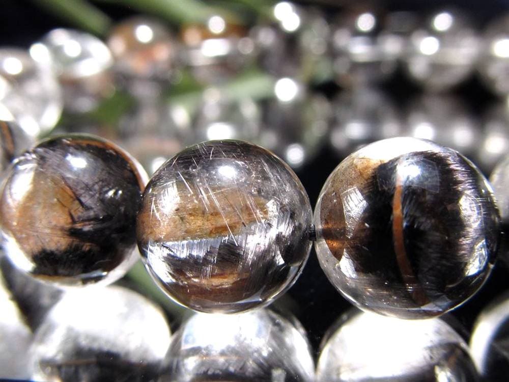 プラチナルチルクォーツ ブレスレット プラチナルチル ルチルレイテッドクォーツ ブルッカイト