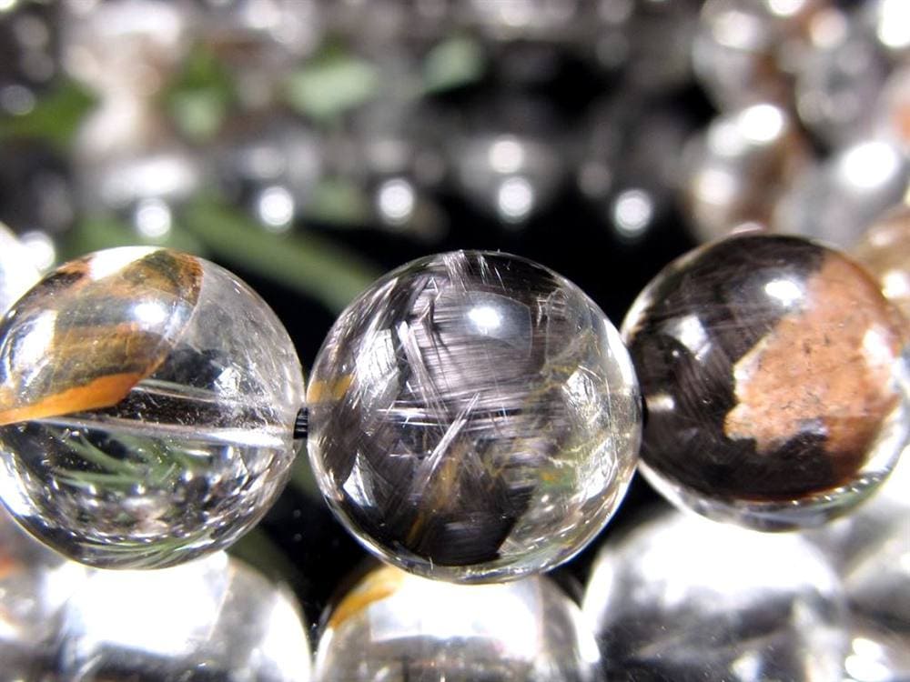 プラチナルチルクォーツ ブレスレット プラチナルチル ルチルレイテッドクォーツ ブルッカイト