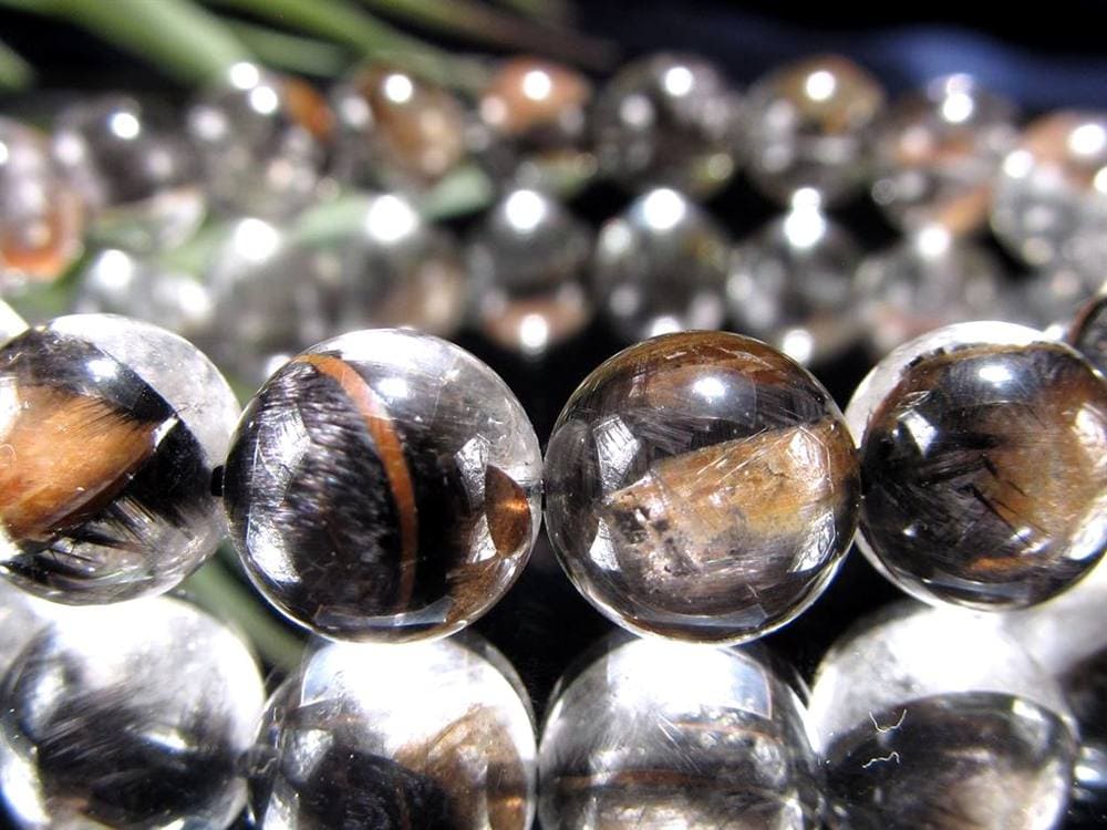 プラチナルチルクォーツ ブレスレット プラチナルチル ルチルレイテッドクォーツ ブルッカイト