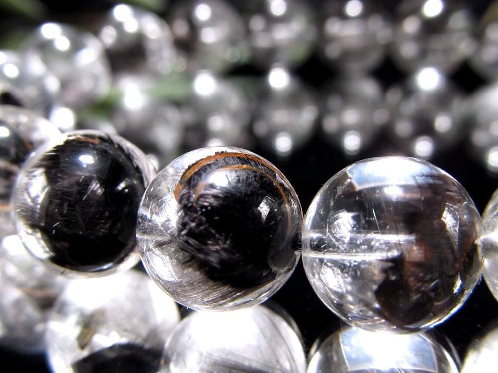 プラチナルチルクォーツ ブレスレット プラチナルチル ルチルレイテッドクォーツ ブルッカイト