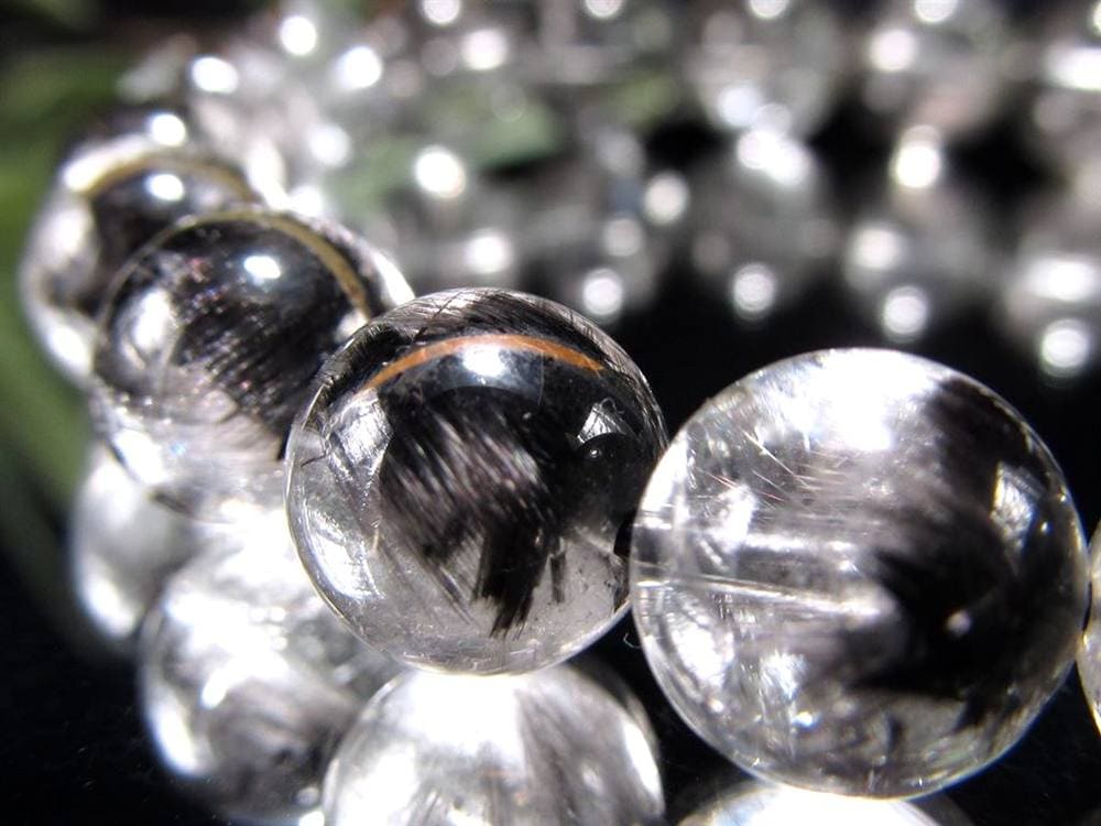 プラチナルチルクォーツ ブレスレット プラチナルチル ルチルレイテッドクォーツ ブルッカイト