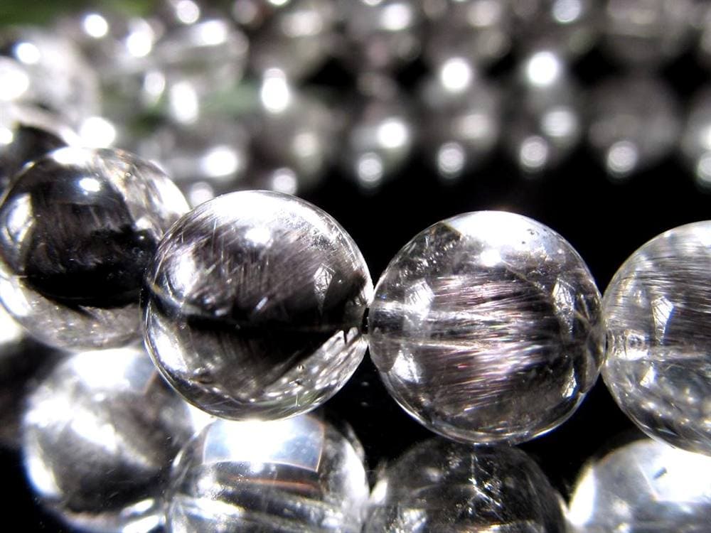 プラチナルチルクォーツ ブレスレット プラチナルチル ルチルレイテッドクォーツ ブルッカイト