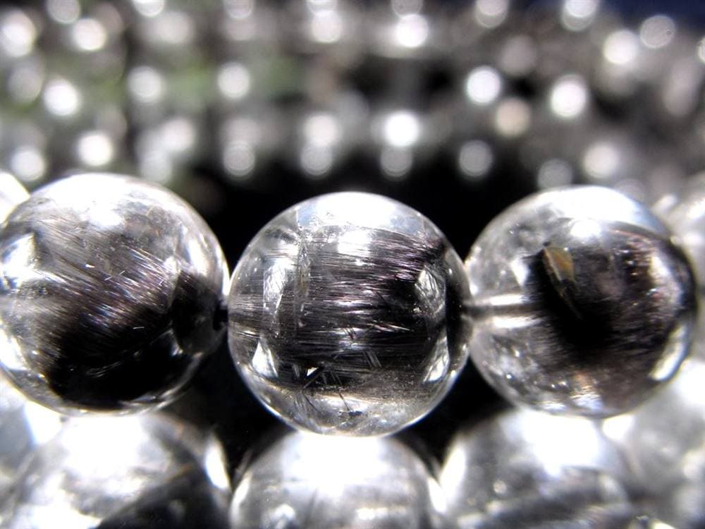 プラチナルチルクォーツ ブレスレット プラチナルチル ルチルレイテッドクォーツ ブルッカイト