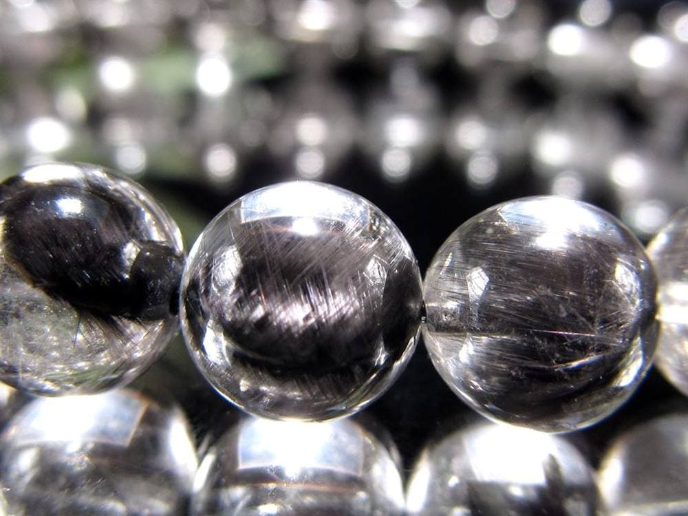 プラチナルチルクォーツ ブレスレット プラチナルチル ルチルレイテッドクォーツ ブルッカイト