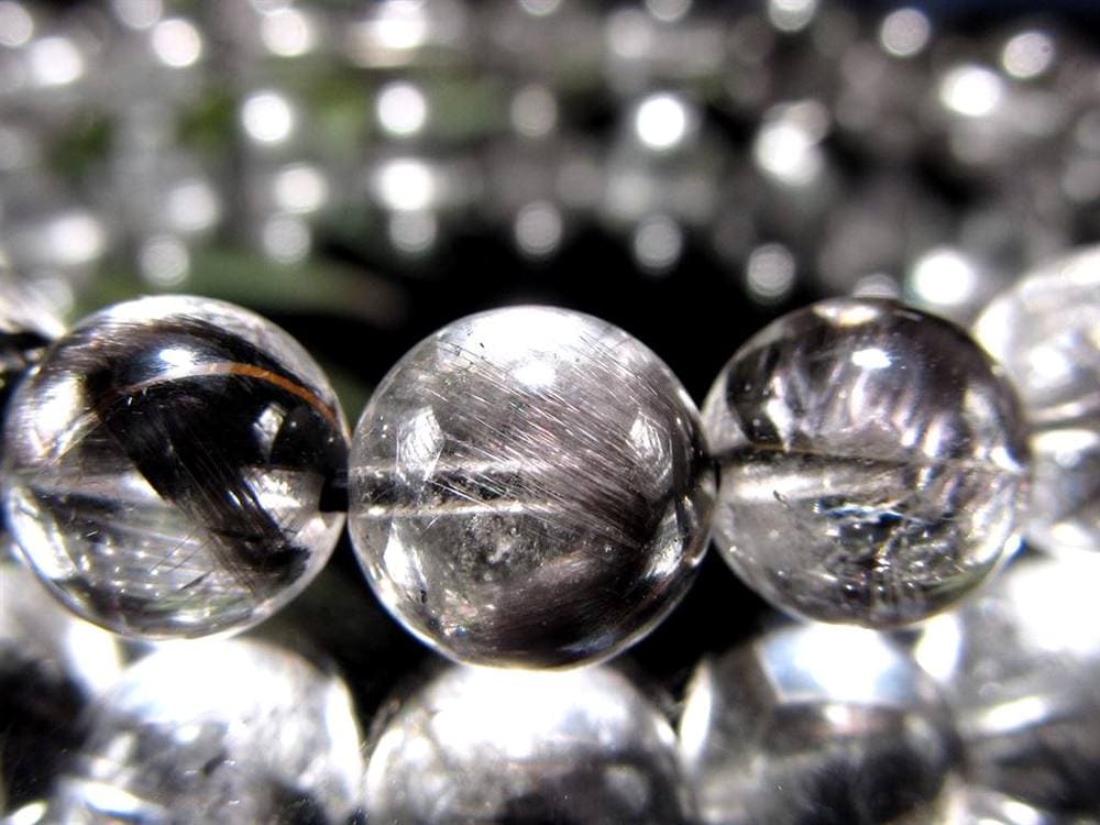 プラチナルチルクォーツ ブレスレット プラチナルチル ルチルレイテッドクォーツ ブルッカイト