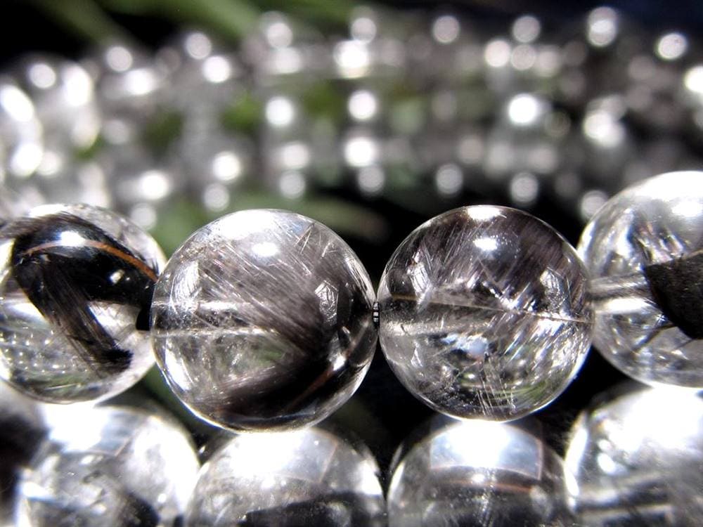 プラチナルチルクォーツ ブレスレット プラチナルチル ルチルレイテッドクォーツ ブルッカイト