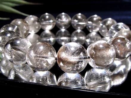 プラチナルチルクォーツ ブレスレット プラチナルチル ルチルレイテッドクォーツ ブルッカイト