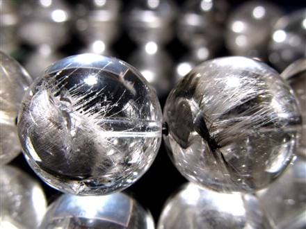 プラチナルチルクォーツ ブレスレット プラチナルチル ルチルレイテッドクォーツ ブルッカイト