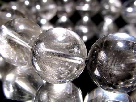 プラチナルチルクォーツ ブレスレット プラチナルチル ルチルレイテッドクォーツ ブルッカイト