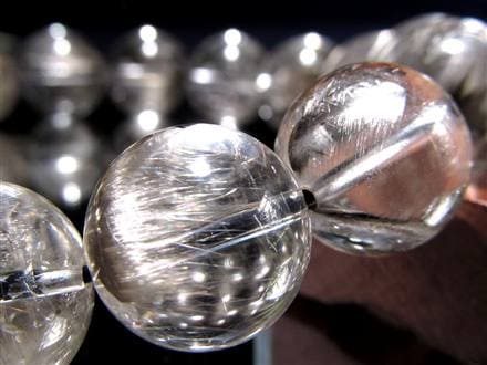 プラチナルチルクォーツ ブレスレット プラチナルチル ルチルレイテッドクォーツ ブルッカイト