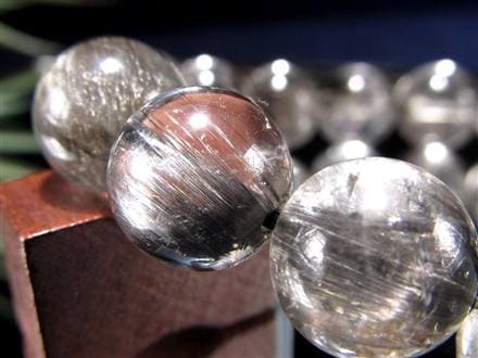 プラチナルチルクォーツ ブレスレット プラチナルチル ルチルレイテッドクォーツ ブルッカイト