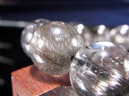 プラチナルチルクォーツ ブレスレット プラチナルチル ルチルレイテッドクォーツ ブルッカイト