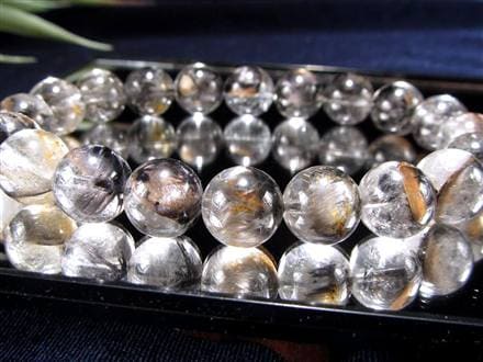 プラチナルチルクォーツ ブレスレット プラチナルチル ルチルレイテッドクォーツ ブルッカイト