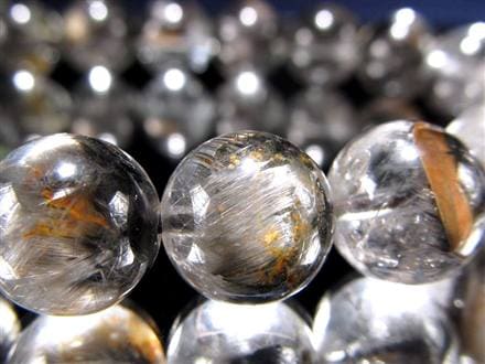 プラチナルチルクォーツ ブレスレット プラチナルチル ルチルレイテッドクォーツ ブルッカイト