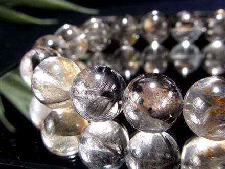 プラチナルチルクォーツ ブレスレット プラチナルチル ルチルレイテッドクォーツ ブルッカイト