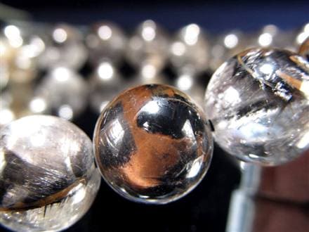 プラチナルチルクォーツ ブレスレット プラチナルチル ルチルレイテッドクォーツ ブルッカイト