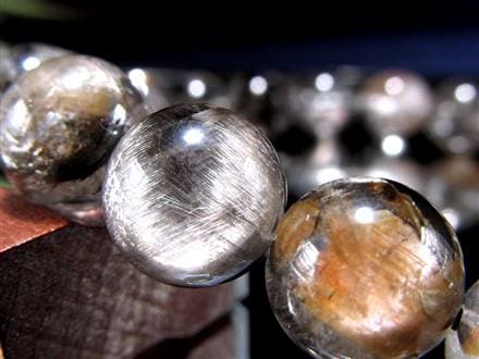 プラチナルチルクォーツ ブレスレット プラチナルチル ルチルレイテッドクォーツ ブルッカイト