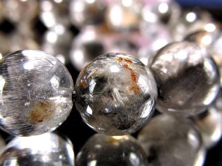 プラチナルチルクォーツ ブレスレット プラチナルチル ルチルレイテッドクォーツ ブルッカイト