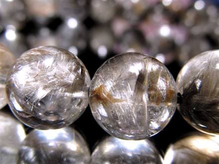 プラチナルチルクォーツ ブレスレット プラチナルチル ルチルレイテッドクォーツ ブルッカイト