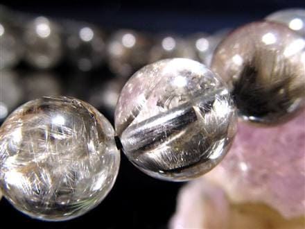 プラチナルチルクォーツ ブレスレット プラチナルチル ルチルレイテッドクォーツ ブルッカイト