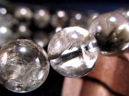 プラチナルチルクォーツ ブレスレット プラチナルチル ルチルレイテッドクォーツ ブルッカイト