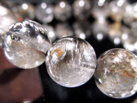 プラチナルチルクォーツ ブレスレット プラチナルチル ルチルレイテッドクォーツ ブルッカイト