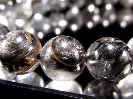 プラチナルチルクォーツ ブレスレット プラチナルチル ルチルレイテッドクォーツ ブルッカイト