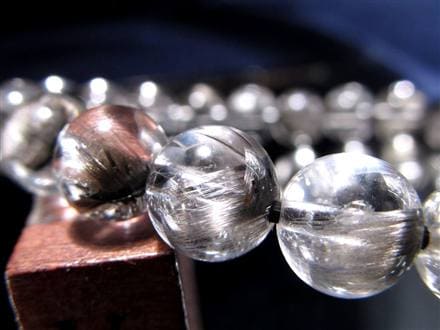 プラチナルチルクォーツ ブレスレット プラチナルチル ルチルレイテッドクォーツ ブルッカイト