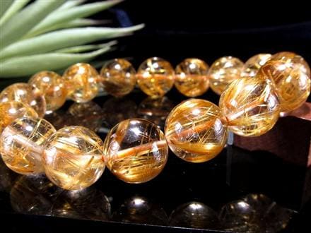ゴールドルチル ブレスレット タイチン 金針水晶 天然石