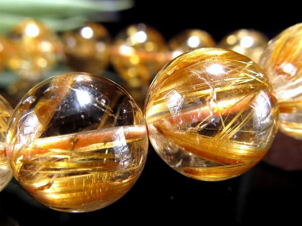 ゴールドルチル ブレスレット タイチン 金針水晶 天然石