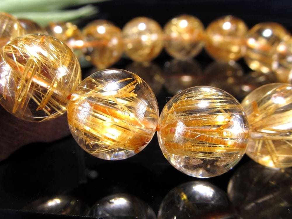 ゴールドルチル ブレスレット タイチン 金針水晶 天然石