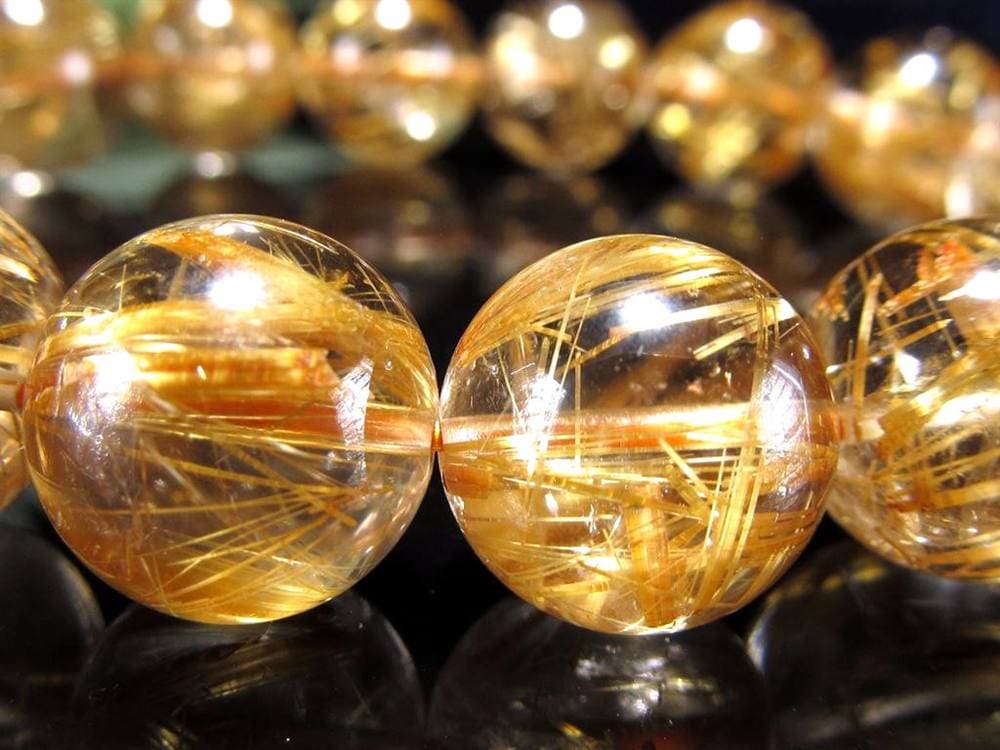 ゴールドルチル ブレスレット タイチン 金針水晶 天然石