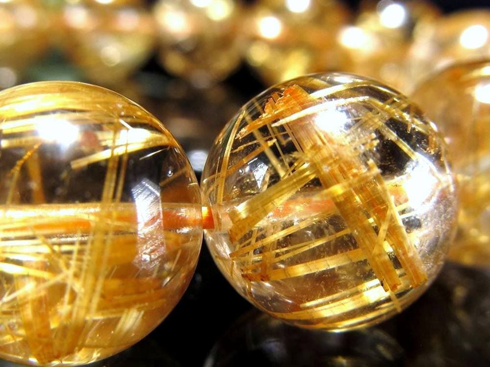ゴールドルチル ブレスレット タイチン 金針水晶 天然石