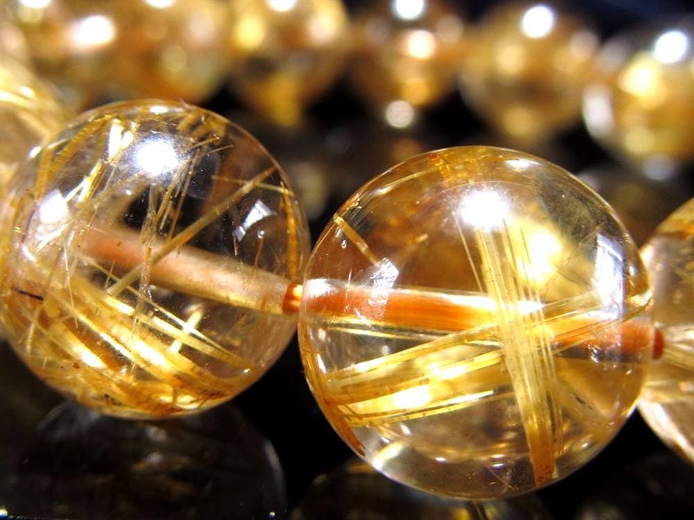 ゴールドルチル ブレスレット タイチン 金針水晶 天然石