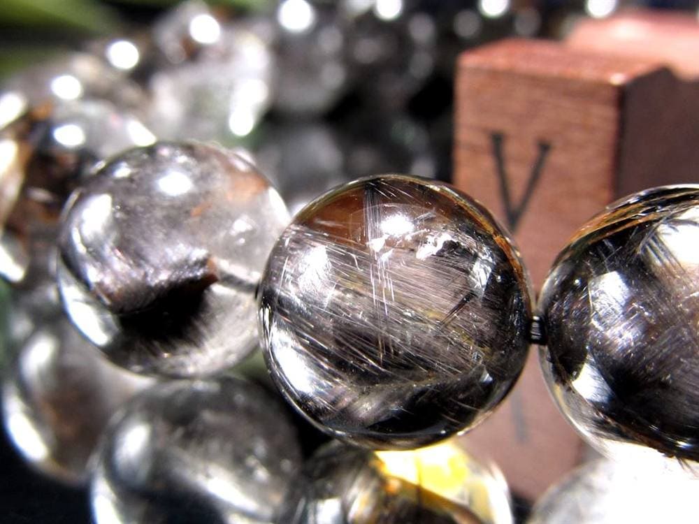 プラチナルチルクォーツ ブレスレット プラチナルチル ルチルレイテッドクォーツ ブルッカイト