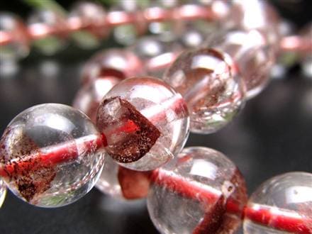 ファントムクォーツ 幻影水晶 ブレスレット レッドファントム 赤富士