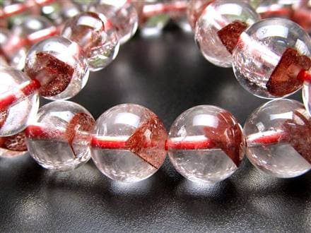 ファントムクォーツ 幻影水晶 ブレスレット レッドファントム 赤富士