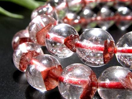 ファントムクォーツ 幻影水晶 ブレスレット レッドファントム 赤富士