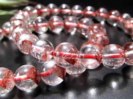 ファントムクォーツ 幻影水晶 ブレスレット レッドファントム 赤富士