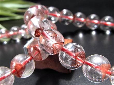 ファントムクォーツ 幻影水晶 ブレスレット レッドファントム 赤富士