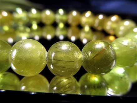 チタナイト スフェーン ブレスレット ダイヤモンド 7月の誕生石