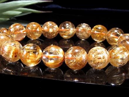 ゴールドルチル ブレスレット タイチン 金針水晶 天然石