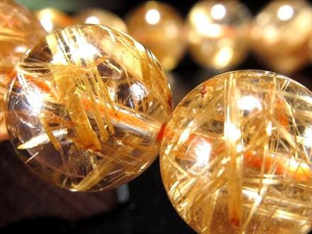 ゴールドルチル ブレスレット タイチン 金針水晶 天然石