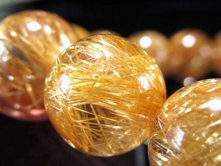ゴールドルチル ブレスレット タイチン 金針水晶 天然石