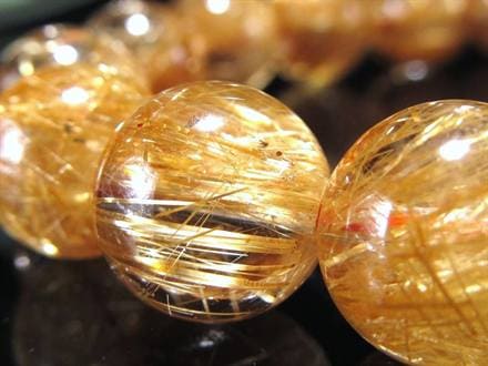ゴールドルチル ブレスレット タイチン 金針水晶 天然石