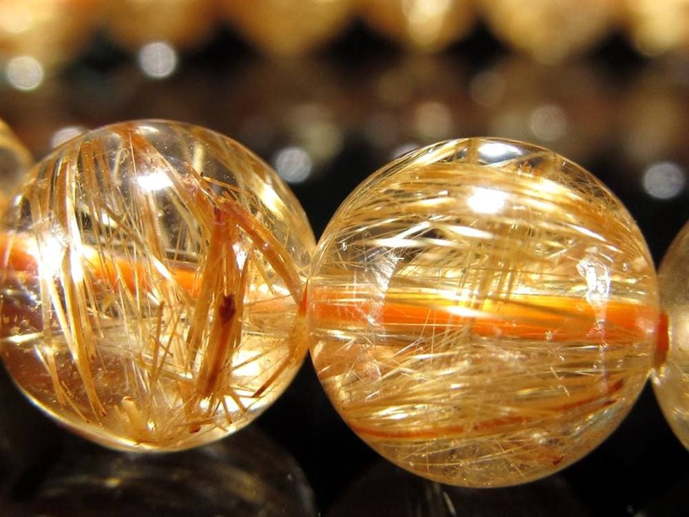 ゴールドルチル ブレスレット タイチン 金針水晶 天然石