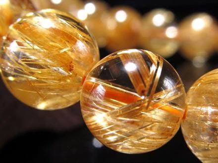 ゴールドルチル ブレスレット タイチン 金針水晶 天然石
