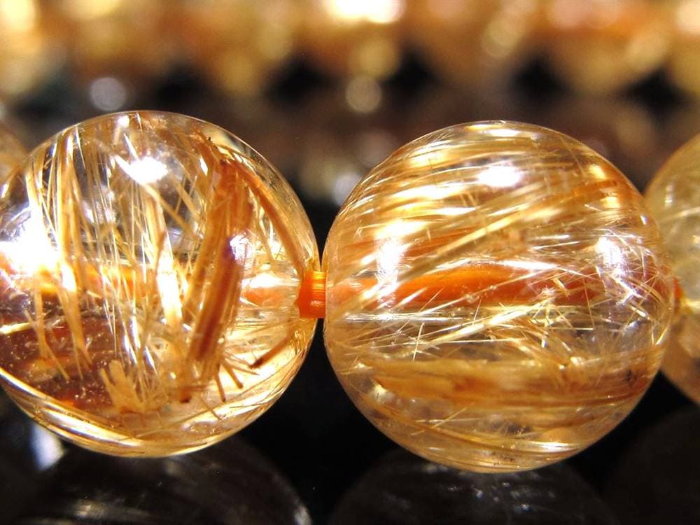 ゴールドルチル ブレスレット タイチン 金針水晶 天然石