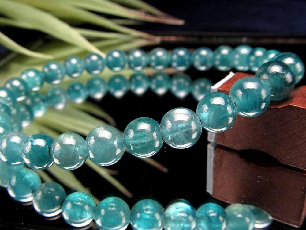 グランディディエライト ブレスレット ディープ ブルーグリーン マダガスカル産