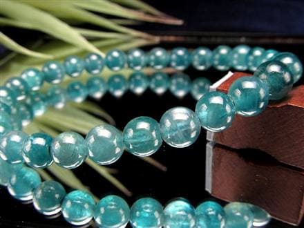 グランディディエライト ブレスレット ディープ ブルーグリーン マダガスカル産